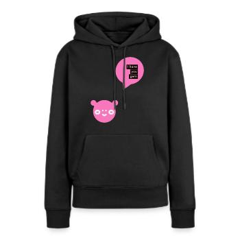 I have you gern, Liebling, Lieblingsmensch, Lover - Frauen Premium Bio Hoodie - Schwarz - Vorne - Julia (174cm)