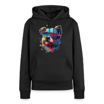 West-Highland-White-Terrier Hipster Rassehund - Frauen Premium Bio Hoodie - Schwarz - Vorne - Julia (174cm)