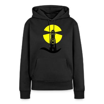 Phare 01 - Sweat à capuche Premium bio Femme - noir - Devant - Julia (174cm)