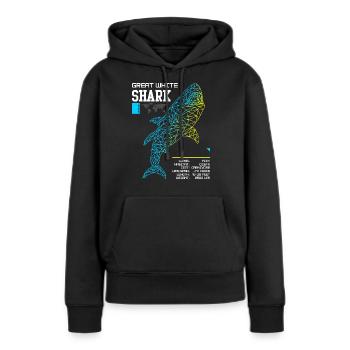 Great White Shark a - Frauen Premium Bio Hoodie - Schwarz - Vorne - Julia (174cm)