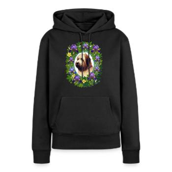 Briard Hunderasse - Frauen Premium Bio Hoodie - Schwarz - Vorne - Julia (174cm)