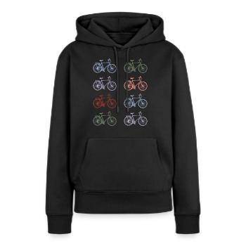 Vélos de trekking - Sweat à capuche Premium bio Femme - noir - Devant - Julia (174cm)