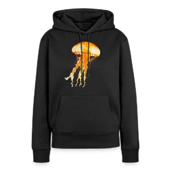 Quallen sind beeindruckende Meeresbewohner - Frauen Premium Bio Hoodie - Schwarz - Vorne - Julia (174cm)