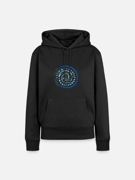 Abstrakt - Frauen Premium Bio Hoodie - Schwarz
