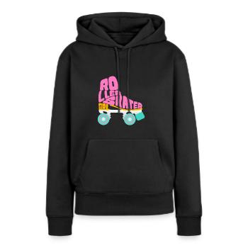 Roller Roller Roller Roller Cadeau - Sweat à capuche Premium bio Femme - noir - Devant - Julia (174cm)