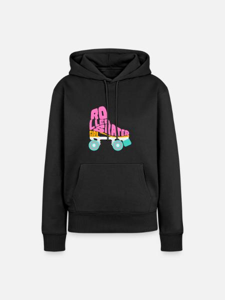 Roller Roller Roller Roller Cadeau - Sweat à capuche Premium bio Femme - noir