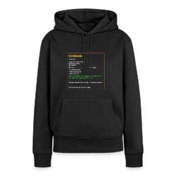 Legendäre Hundemama Legendär Frauchen Tiere Frau - Frauen Premium Bio Hoodie - Schwarz - Vorne - Julia (174cm)