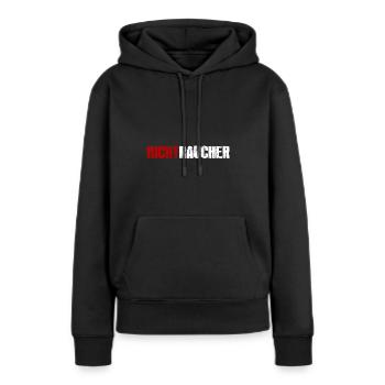 Nichtraucher - Frauen Premium Bio Hoodie - Schwarz - Vorne - Julia (174cm)