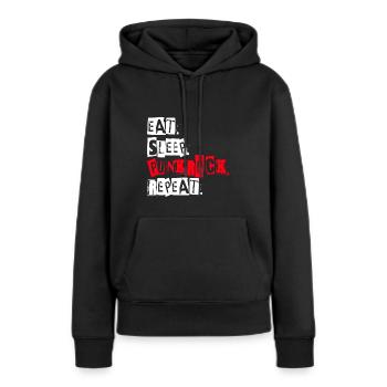 Cadeau du festival de musique Punk Rock Punk Rock - Sweat à capuche Premium bio Femme - noir - Devant - Julia (174cm)