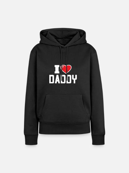 Daddy - Frauen Premium Bio Hoodie - Schwarz