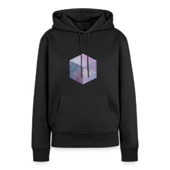 Galaxy Cube - Sweat à capuche Premium bio Femme - noir - Devant - Julia (174cm)
