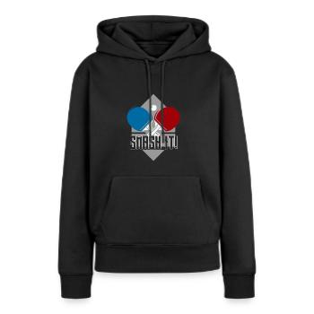 Tischtennis table tennis is life - Frauen Premium Bio Hoodie - Schwarz - Vorne - Julia (174cm)