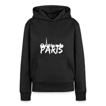 Paris Frankreich Welt Laender Stadt Love Eifel - Frauen Premium Bio Hoodie - Schwarz - Vorne - Julia (174cm)