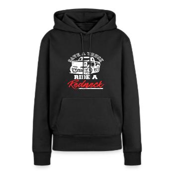 Truck Ride Redneck Geschenkidee Geschenk - Frauen Premium Bio Hoodie - Schwarz - Vorne - Julia (174cm)