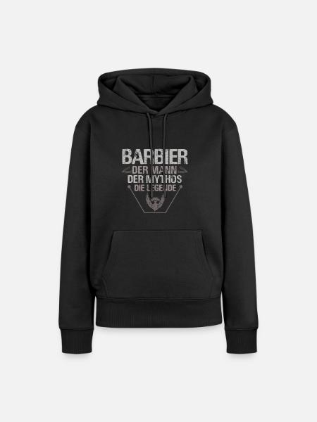 Barbier Barber - Frauen Premium Bio Hoodie - Schwarz