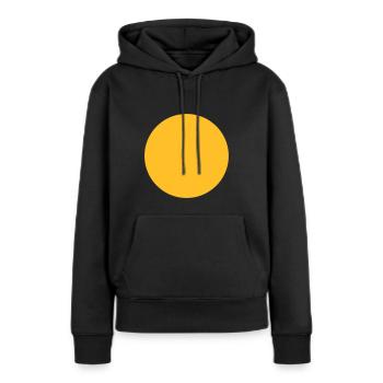Sphère géométrie - Sweat à capuche Premium bio Femme - noir - Devant - Julia (174cm)