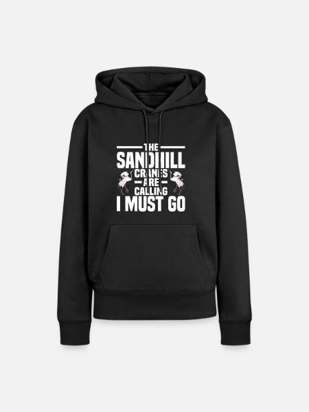 Kanadischer Kranich - Frauen Premium Bio Hoodie - Schwarz