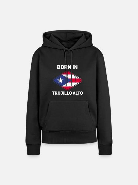 Puerto Rico - Frauen Premium Bio Hoodie - Schwarz