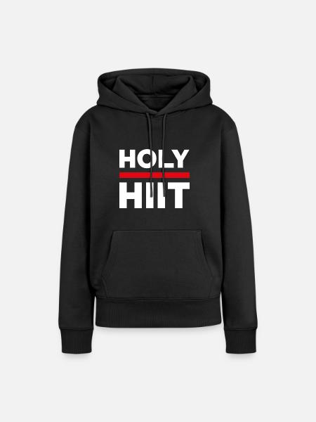 Holy HIIT - Frauen Premium Bio Hoodie - Schwarz