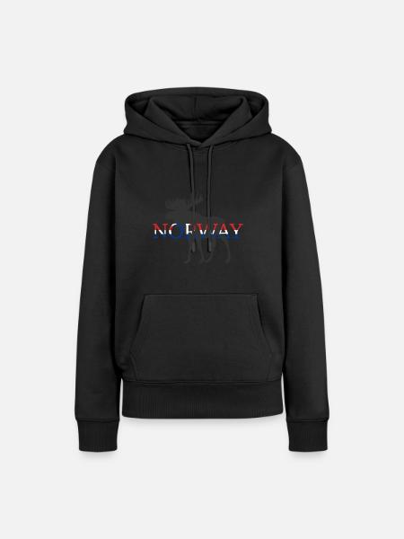 Norwegen Elch Skandinavien - Frauen Premium Bio Hoodie - Schwarz