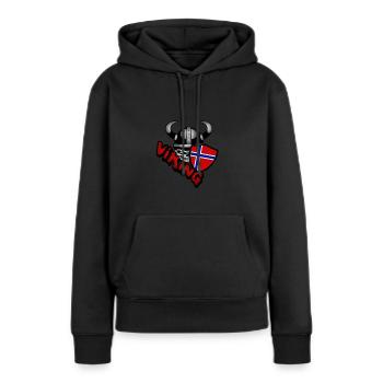 Norwegen - Frauen Premium Bio Hoodie - Schwarz - Vorne - Julia (174cm)