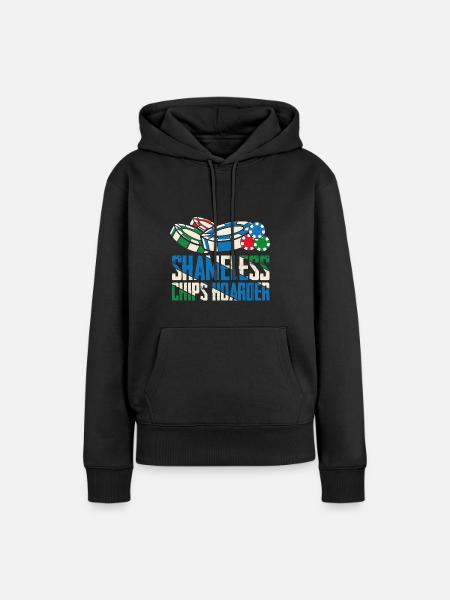 Pokerspieler - Frauen Premium Bio Hoodie - Schwarz