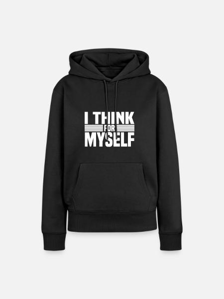 Atheismus Sprüche | Geschenke für Atheisten Glaube - Frauen Premium Bio Hoodie - Schwarz