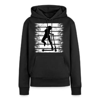 scooter stuntscooter scootergirl roller - Frauen Premium Bio Hoodie - Schwarz - Vorne - Julia (174cm)
