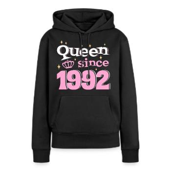 Königin seit 1992 30-jähriges Jubiläum der Frau - Frauen Premium Bio Hoodie - Schwarz - Vorne - Julia (174cm)