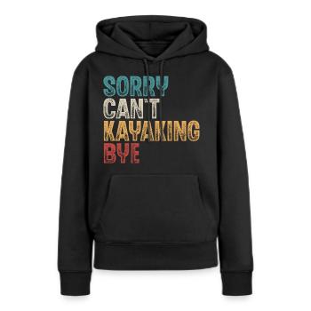 Kajak Kajakfahrer Kajaker - Frauen Premium Bio Hoodie - Schwarz - Vorne - Julia (174cm)