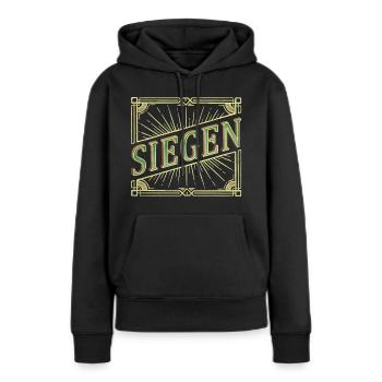 Siegen Germany City Font Vintage Retro - Women’s Premium Organic Hoodie - black - Front - Julia (174cm)