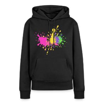 Colorful Blobs Gift Idea Skater - Women’s Premium Organic Hoodie - black - Front - Julia (174cm)
