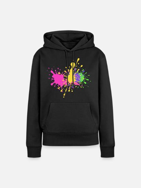 Colorful Blobs Idée Cadeau Skater - Sweat à capuche Premium bio Femme - noir