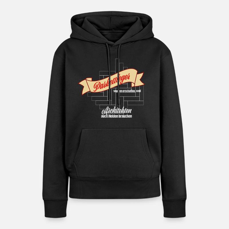 Couche de parquet - Sweat à capuche Premium bio Femme - noir