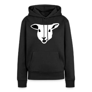 Schaf, Lamm - Frauen Premium Bio Hoodie - Schwarz - Vorne - Julia (174cm)