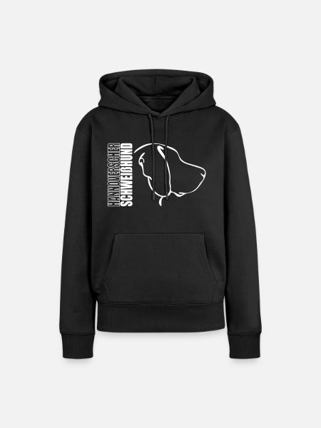 HANNOVERSCHER SCHWEIßHUND PROFIL - Frauen Premium Bio Hoodie - Schwarz