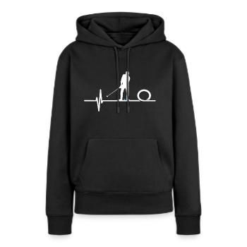 Ballon de golf Golf Heart Line Putter - Sweat à capuche Premium bio Femme - noir - Devant - Julia (174cm)