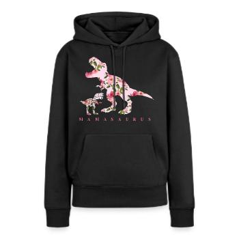 Mamasaurus-Autismus-Shirt - Frauen Premium Bio Hoodie - Schwarz - Vorne - Julia (174cm)