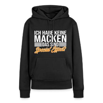 Ich Habe Keine Macken Das Sind Special Effects - Frauen Premium Bio Hoodie - Schwarz - Vorne - Julia (174cm)