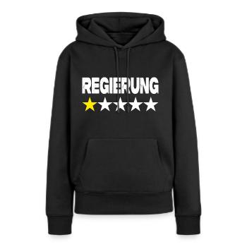 Regierung Star Rating - Frauen Premium Bio Hoodie - Schwarz - Vorne - Julia (174cm)