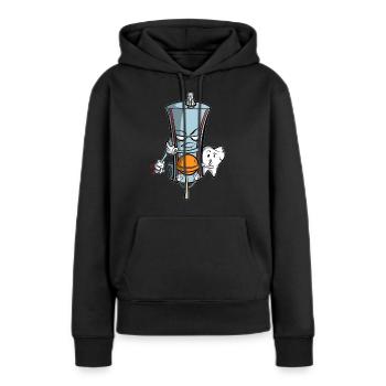 Le dentifrice protège la dent de la sucette - Sweat à capuche Premium bio Femme - noir - Devant - Julia (174cm)
