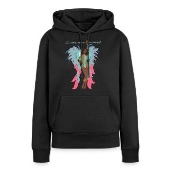 Femme danseuse samba - Sweat à capuche Premium bio Femme - noir - Devant - Julia (174cm)