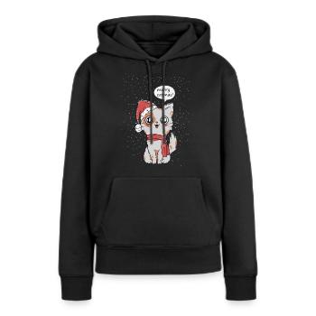 Katzen Weihnachten - Frauen Premium Bio Hoodie - Schwarz - Vorne - Julia (174cm)