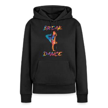 Breakdance breaker bboy hip hop - Frauen Premium Bio Hoodie - Schwarz - Vorne - Julia (174cm)