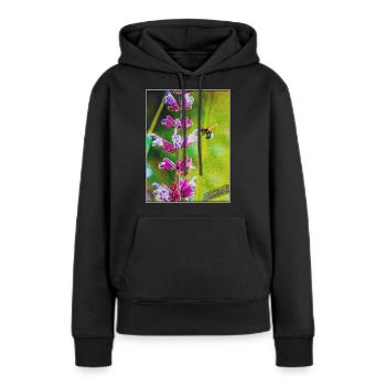 Hummel saugt Nektar - Frauen Premium Bio Hoodie - Schwarz - Vorne - Julia (174cm)