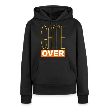 Game over - Sweat à capuche Premium bio Femme - noir - Devant - Julia (174cm)