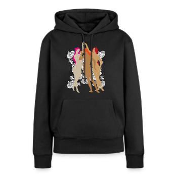 Schönheit Mensch - Frauen Premium Bio Hoodie - Schwarz - Vorne - Julia (174cm)