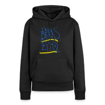 Ville de Berne - Sweat à capuche Premium bio Femme - noir - Devant - Julia (174cm)