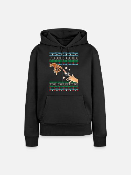 E.T. Der Außerirdische Phone Home For Christmas - Frauen Premium Bio Hoodie - Schwarz