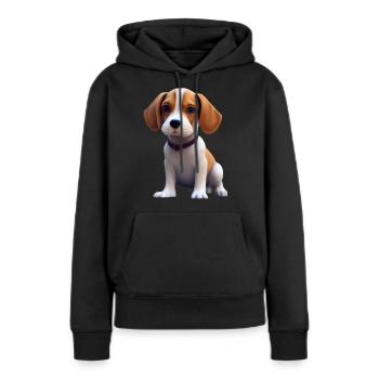 Beagle Dog - Beagle - Sweat à capuche Premium bio Femme - noir - Devant - Julia (174cm)